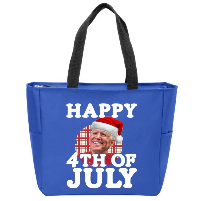 Funny Biden Christmas Xmas Happy Fourth Of July Republican Gift Zip Tote Bag