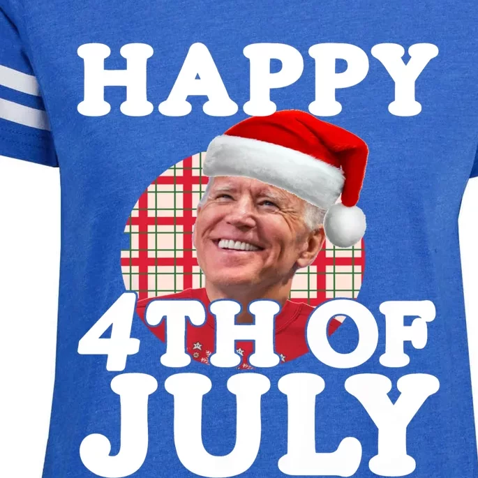 Funny Biden Christmas Xmas Happy Fourth Of July Republican Gift Enza Ladies Jersey Football T-Shirt