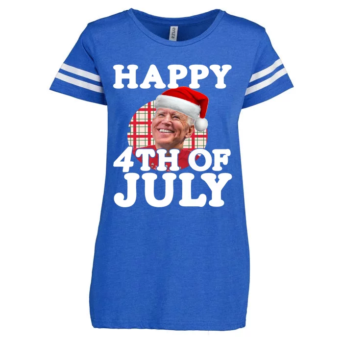 Funny Biden Christmas Xmas Happy Fourth Of July Republican Gift Enza Ladies Jersey Football T-Shirt