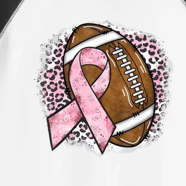 Football Breast Cancer Awareness Pink Ribbon Leopard Toddler Fine Jersey T-Shirt