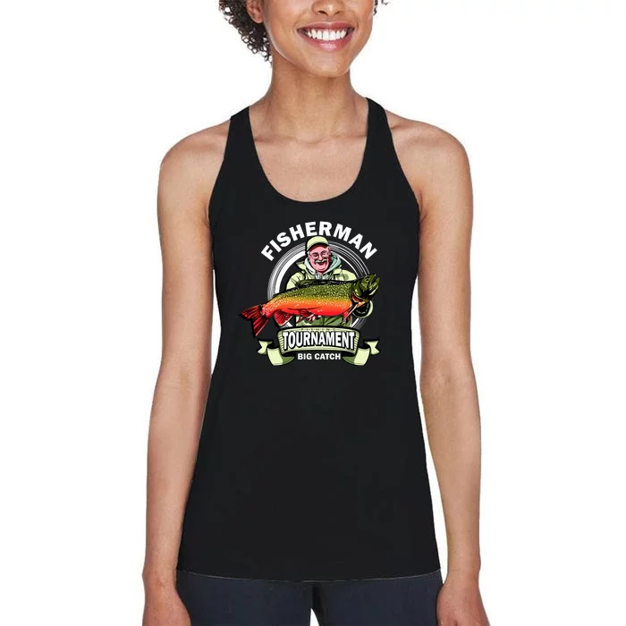 Fisherman Big Catch Tournament Women's Racerback Tank