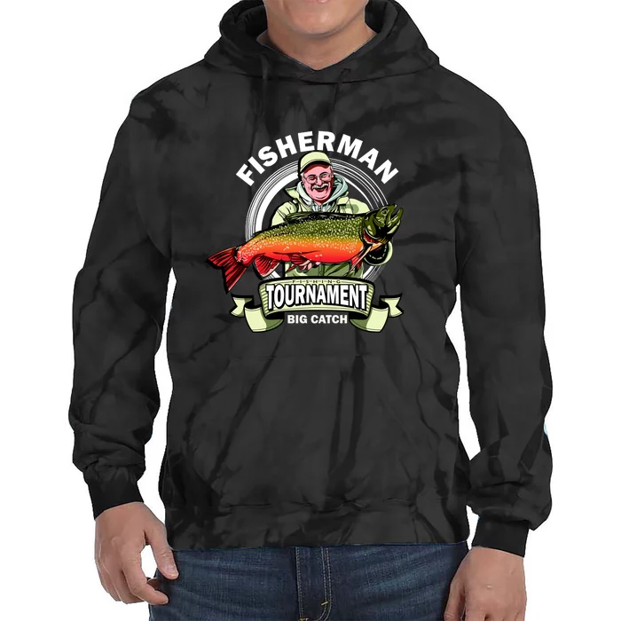 Fisherman Big Catch Tournament Tie Dye Hoodie