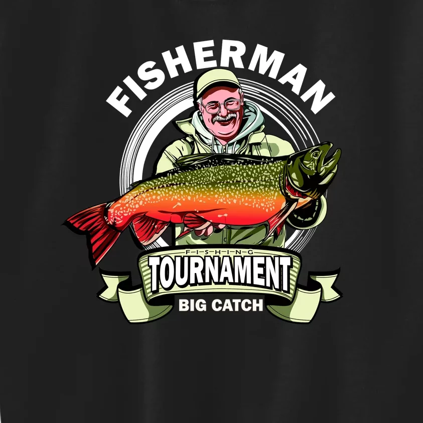 Fisherman Big Catch Tournament Kids Sweatshirt