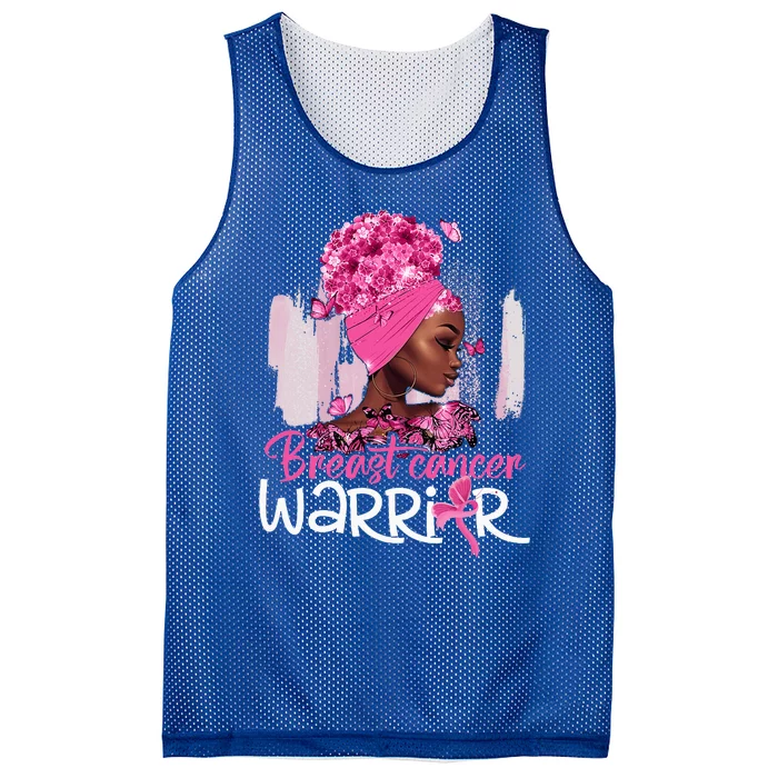 Fighting Breast Cancer Warrior Messy Bun Wear Pink Mesh Reversible Basketball Jersey Tank