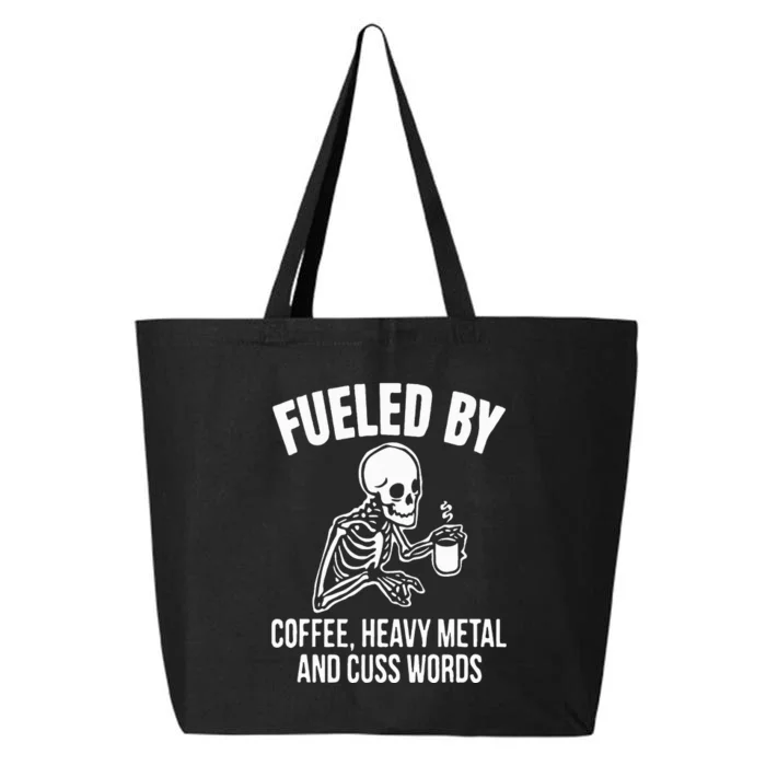 Fueled By Coffee: Skull Skeleton Design for Metal Lovers 25L Jumbo Tote