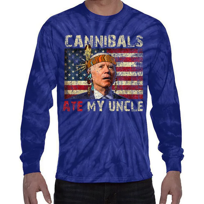 Funny Biden Cannibals Ate My Uncle Tie-Dye Long Sleeve Shirt