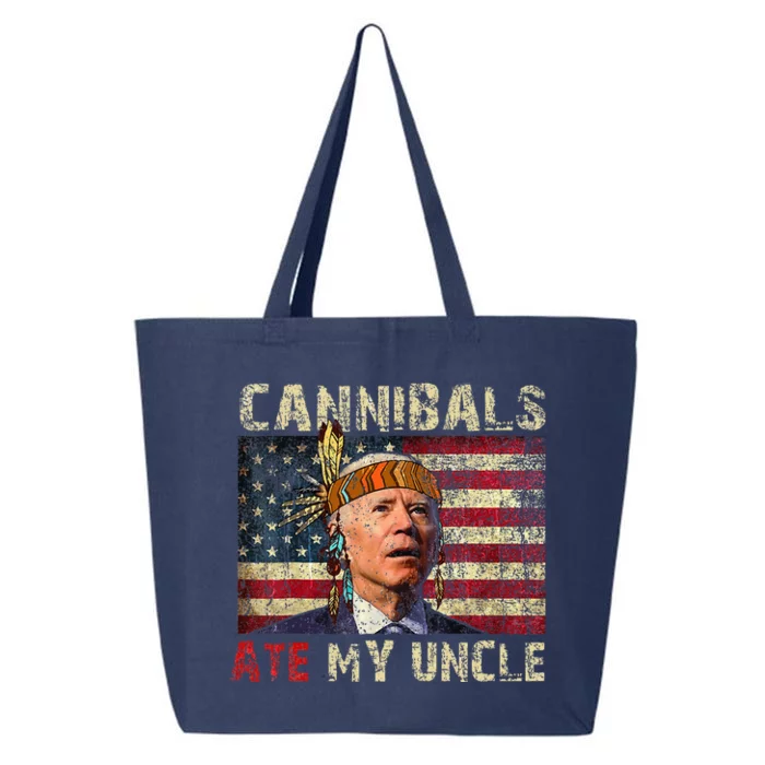 Funny Biden Cannibals Ate My Uncle 25L Jumbo Tote