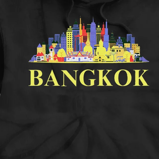 Funny Bangkok City Thailand Art Travel Souvenirs Gifts Tie Dye Hoodie