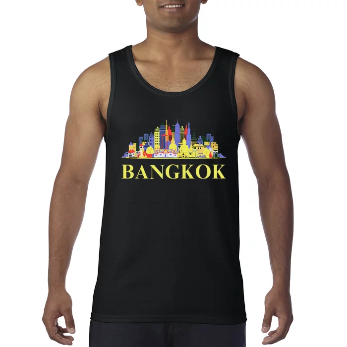 Funny Bangkok City Thailand Art Travel Souvenirs Gifts Tank Top