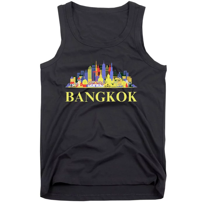 Funny Bangkok City Thailand Art Travel Souvenirs Gifts Tank Top