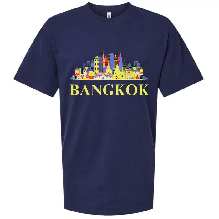 Funny Bangkok City Thailand Art Travel Souvenirs Gifts Sueded Cloud Jersey T-Shirt