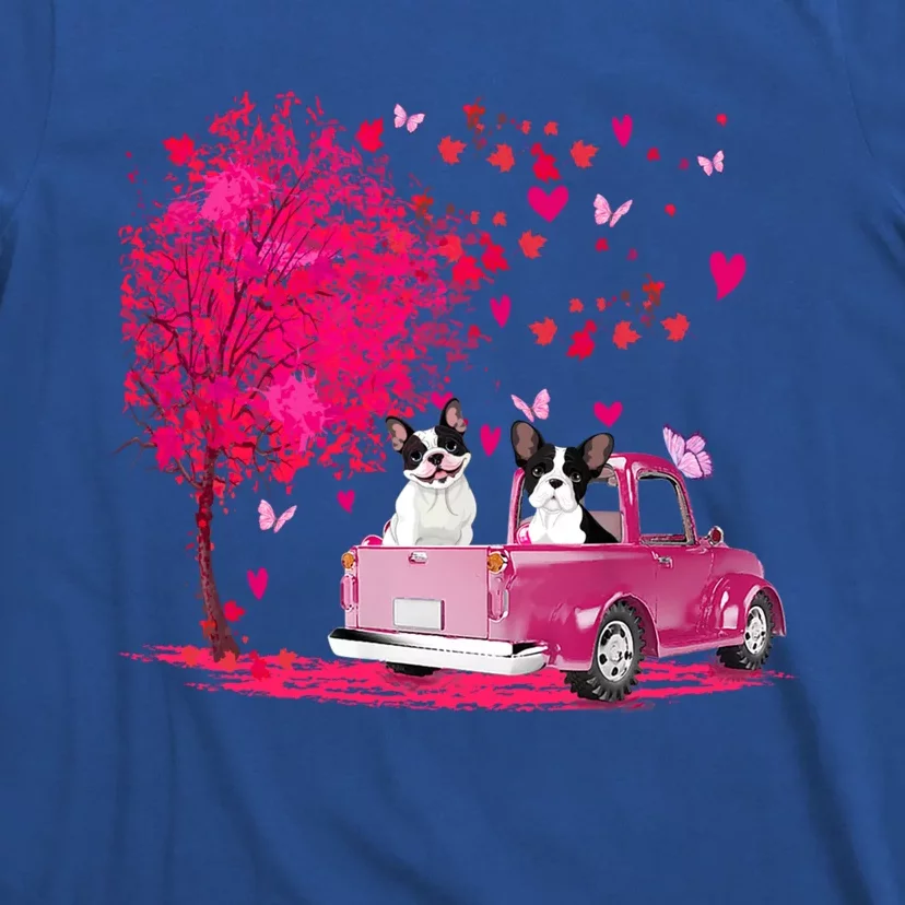 French Bulldog Couple Truck Happy Valentine's Day Funny Gift T-Shirt