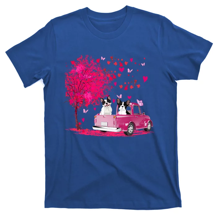 French Bulldog Couple Truck Happy Valentine's Day Funny Gift T-Shirt