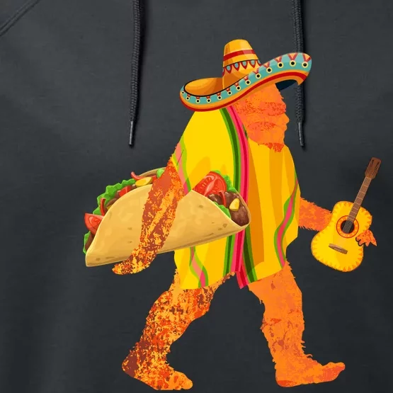 FUNNY BIGFOOT CINCO DE MAYO T Performance Fleece Hoodie