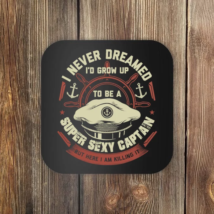 Funny Boat Captain Boating Funny Boat Lover Coaster