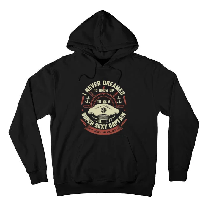 Funny Boat Captain Boating Funny Boat Lover Tall Hoodie