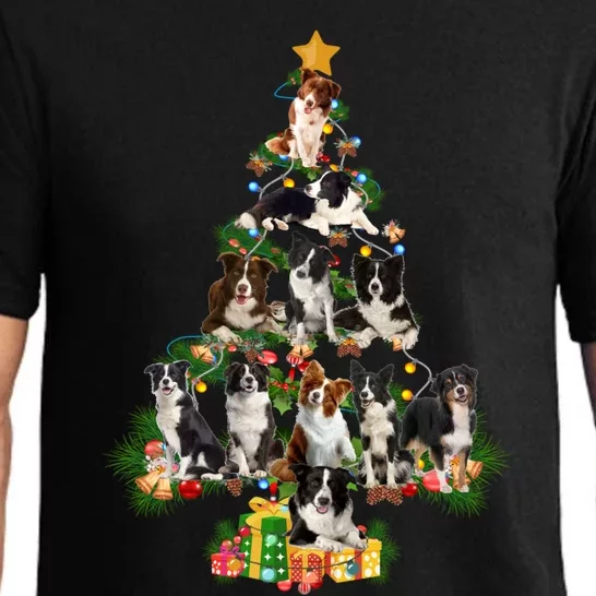 Funny Border Collie Dog Merry Christmas Tree Lover Xmas 2020 Gift Pajama Set