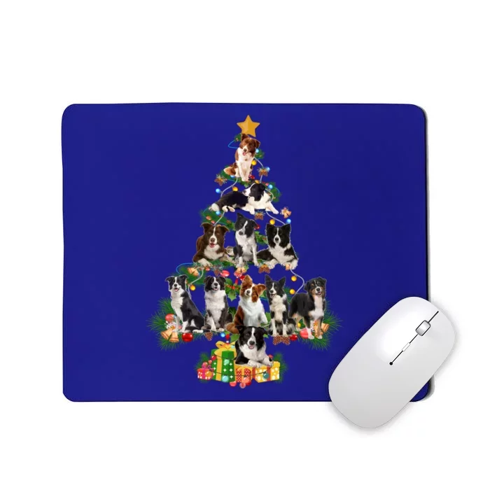 Funny Border Collie Dog Merry Christmas Tree Lover Xmas 2020 Gift Mousepad