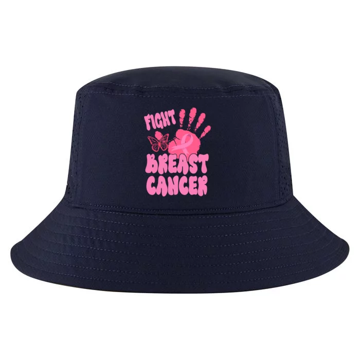 Fight Breast Cancer Handprint Ribbon Cool Comfort Performance Bucket Hat