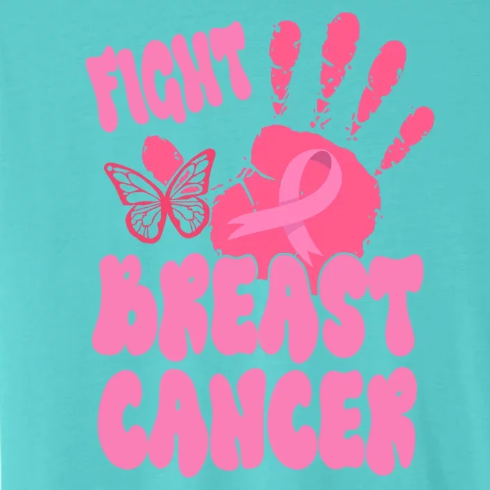 Fight Breast Cancer Handprint Ribbon ChromaSoft Performance T-Shirt