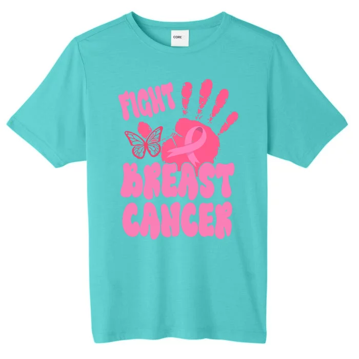 Fight Breast Cancer Handprint Ribbon ChromaSoft Performance T-Shirt