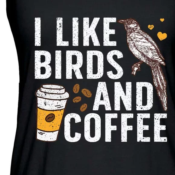 Funny Birds Coffee Design For Men Women Bird Lover Coffee Ladies Essential Flowy Tank