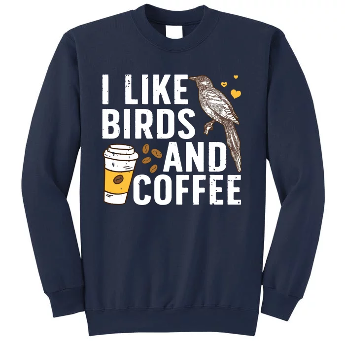 Funny Birds Coffee Design For Men Women Bird Lover Coffee Sweatshirt