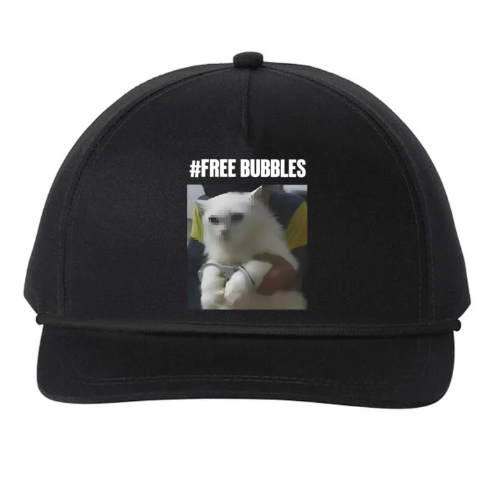 Free Bubbles Cat Snapback Five-Panel Rope Hat