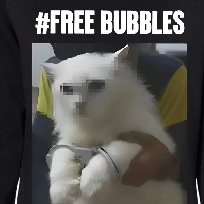 Free Bubbles Cat Womens California Wash Sweatshirt