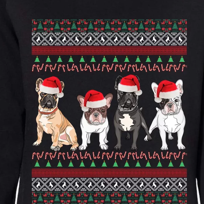 French Bulldog Christmas Ugly Frenchie Mom Xmas Gift Womens California Wash Sweatshirt