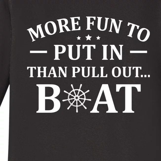 Funny Boat Captain Docking On Boating Outfit Boat Lover Baby Long Sleeve Bodysuit