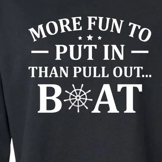 Funny Boat Captain Docking On Boating Outfit Boat Lover Cropped Pullover Crew