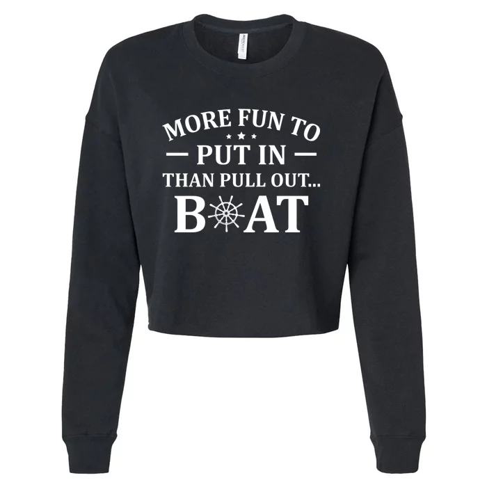 Funny Boat Captain Docking On Boating Outfit Boat Lover Cropped Pullover Crew