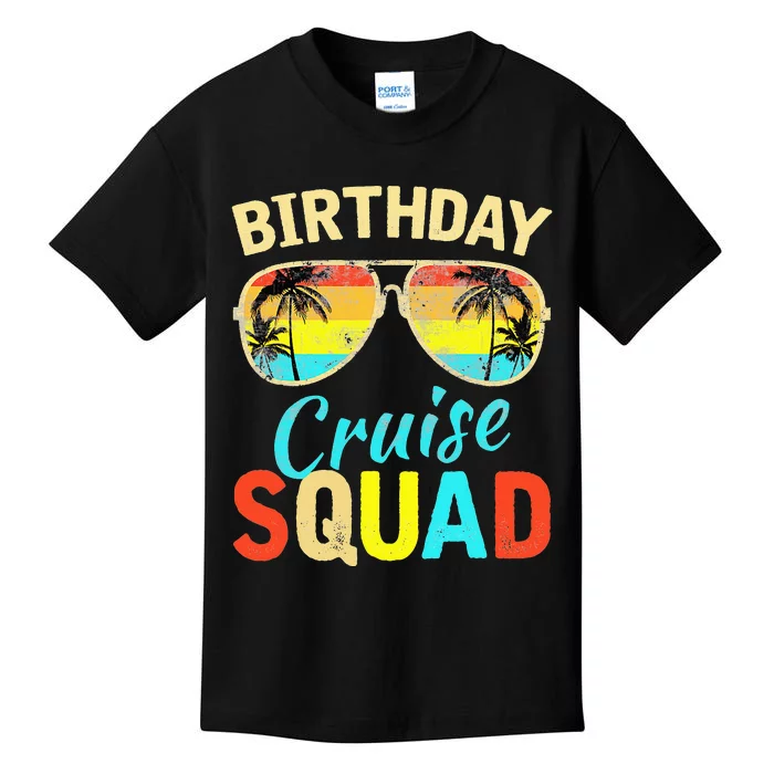 funny Birthday Cruise Squad Cruising Vacation Kids T-Shirt