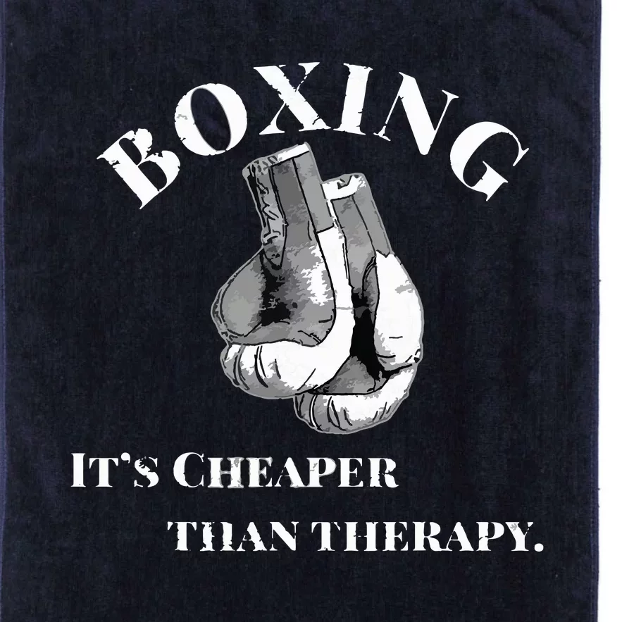 Funny Boxing Cheaper Than Therapy Platinum Collection Golf Towel