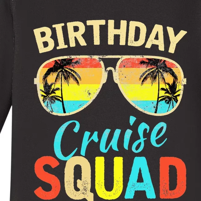 funny Birthday Cruise Squad Cruising Vacation Baby Long Sleeve Bodysuit