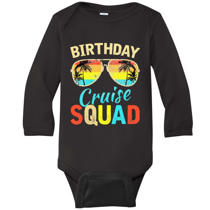 funny Birthday Cruise Squad Cruising Vacation Baby Long Sleeve Bodysuit