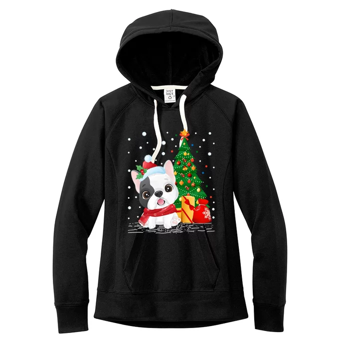 French Bulldog Christmas Tree Gift French Bulldog Christmas Gift Women's Fleece Hoodie