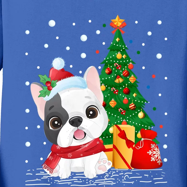 French Bulldog Christmas Tree Gift French Bulldog Christmas Gift Kids Long Sleeve Shirt