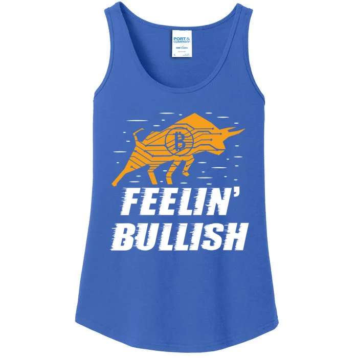 Feelin Bullish Cryptocurrency Blockchain Trader Crypto Gift Ladies Essential Tank