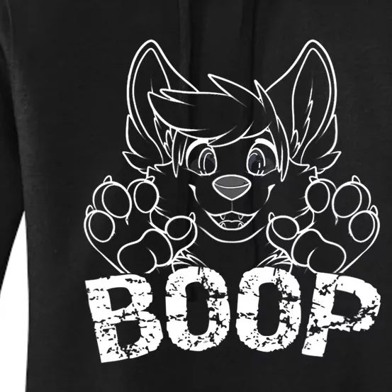 Fursuit BOOP Cute Puppy Dog Furry Fandom Saying Women's Pullover Hoodie