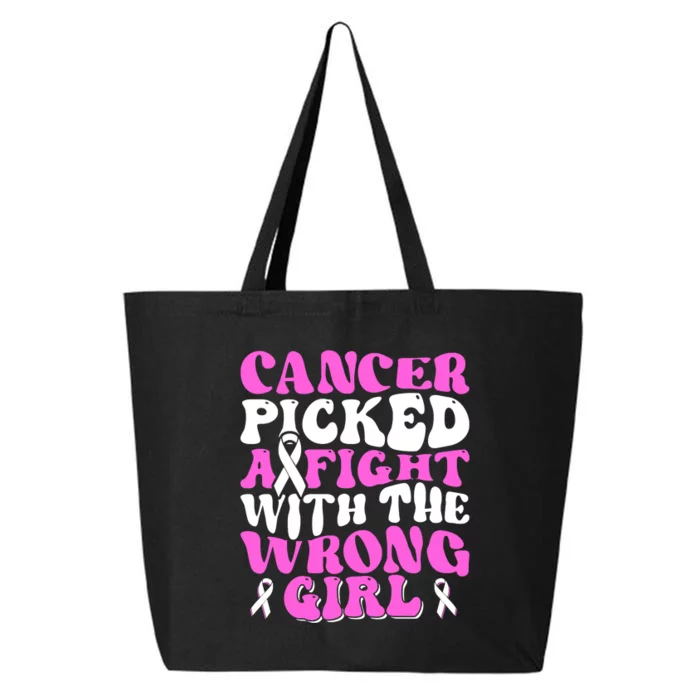 Funny Breast Cancer Pink Ribbon Awareness Design 25L Jumbo Tote