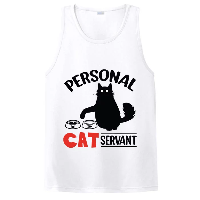 Funny Black Cat Personal Cat Servant Performance Tank