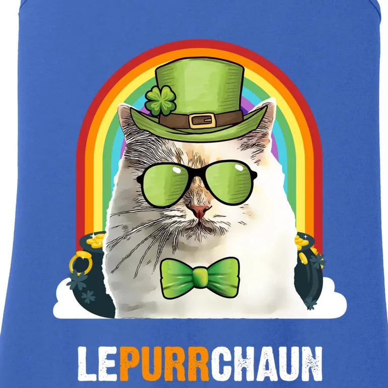 Funny Bir Cat Lepurrchaun St Patricks Day Gift Ladies Essential Tank