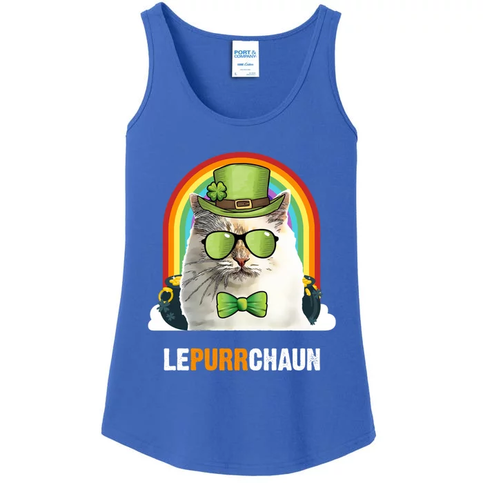 Funny Bir Cat Lepurrchaun St Patricks Day Gift Ladies Essential Tank