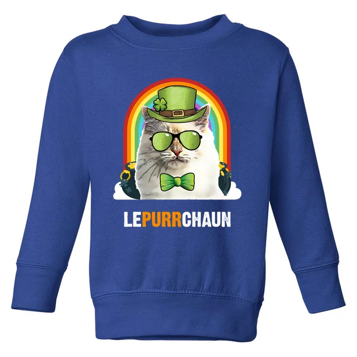 Funny Bir Cat Lepurrchaun St Patricks Day Gift Toddler Sweatshirt