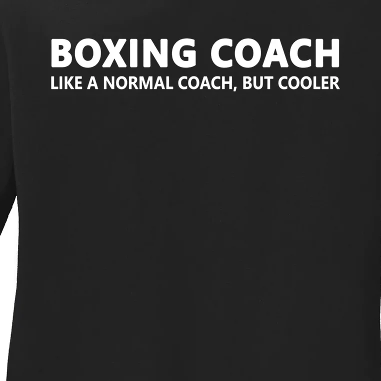 Funny Boxing Coach Definition Boxing Coach Cute Gift Ladies Long Sleeve Shirt