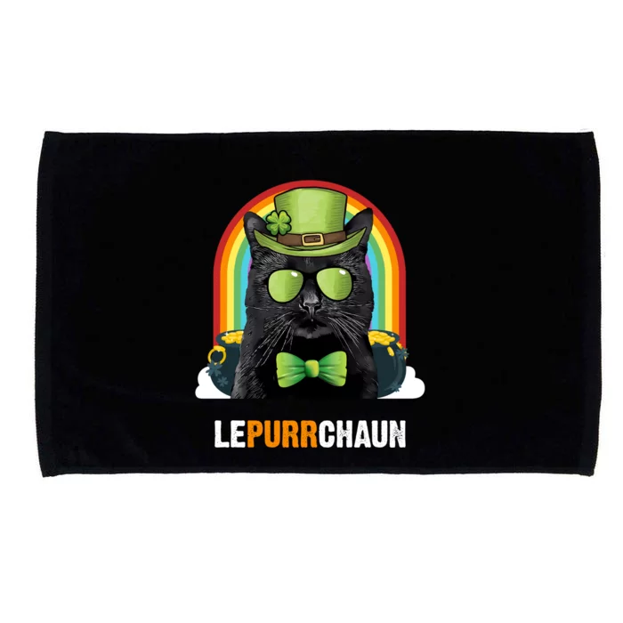 Funny Bombay Cat Lepurrchaun St Patricks Day Gift Microfiber Hand Towel