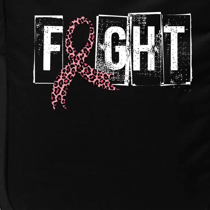 Fight Breast Cancer Awareness Leopard Ribbon Impact Tech Backpack