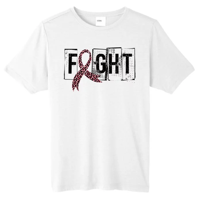 Fight Breast Cancer Awareness Leopard Ribbon ChromaSoft Performance T-Shirt